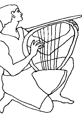 david and his harp coloring pages - photo #10
